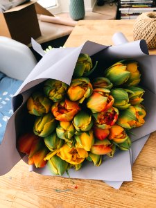 Green And Yellow Artificial Flower Bouquet