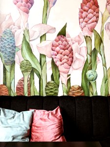 Two Gray And Pink Throw Pillows