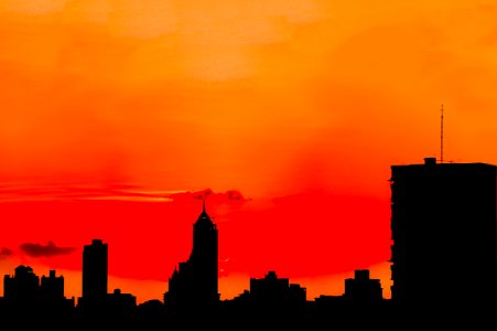 Silhouette Of Buildings photo