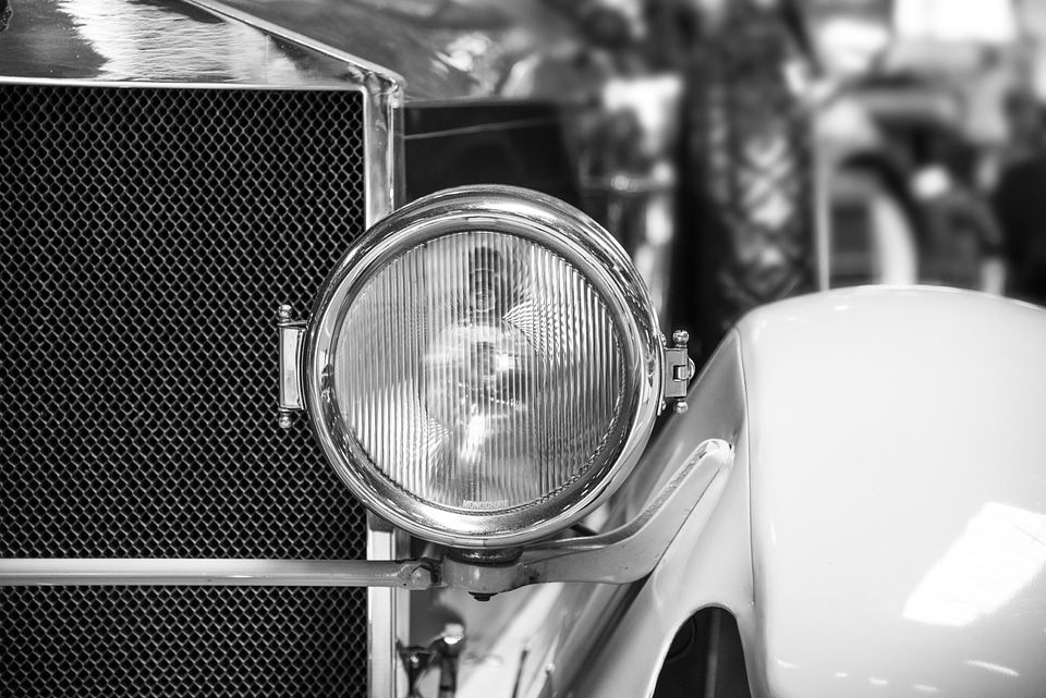 Black and white vehicle automotive