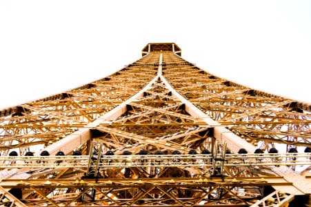 Eiffel Tower In Worm Hole View photo