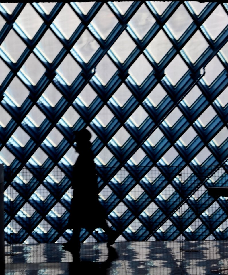 Silhouette Of Person Walking Near Window