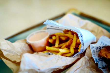French Fries On White Paper