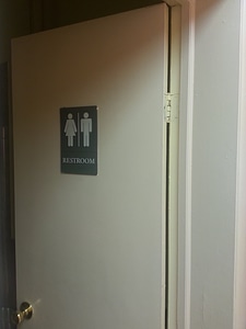 Door restroom hygiene photo
