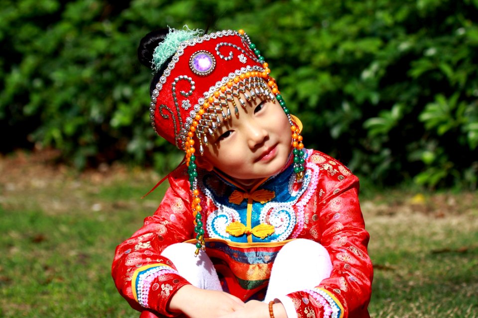 Child Headgear Plant Grass