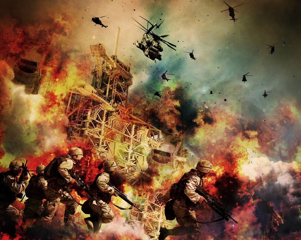 Explosion guns army