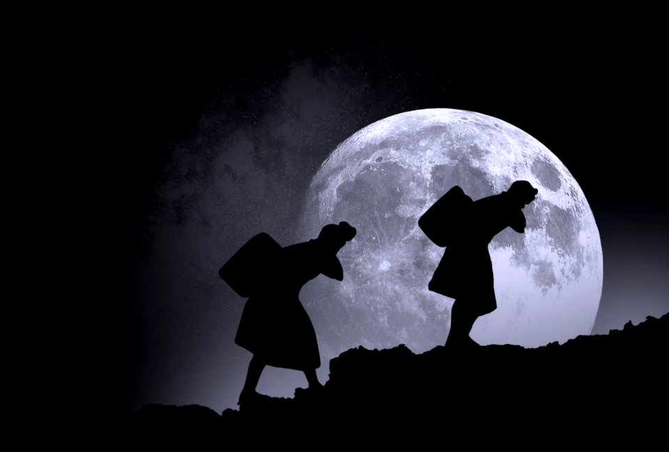 Black And White Moon Monochrome Photography Full Moon