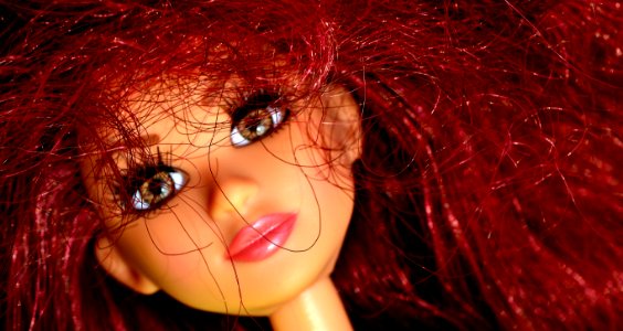 Face Red Human Hair Color Head