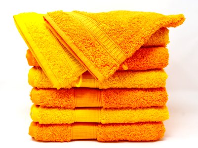 Yellow Material Textile Towel photo