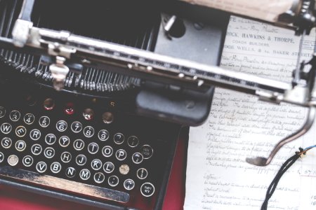 Close-up Photo Of Black Typewriter photo