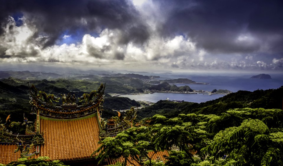 Aerial Photography Of Brown Temple On Top Of Mountain photo