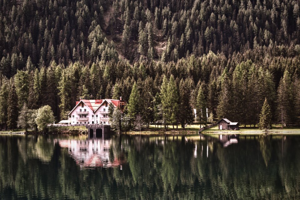 Landscape Photography Of Cabin Near Forest