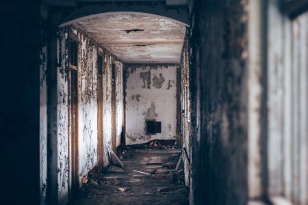 Photo Of White And Gray Hallway photo