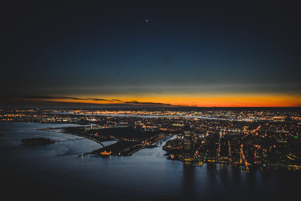 Birds Eye Photo Of City Skyline