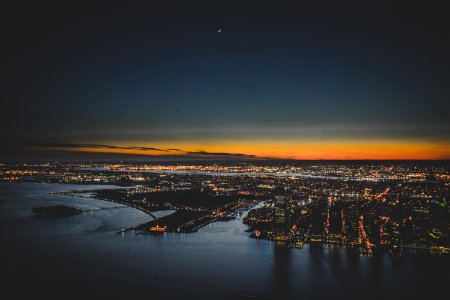 Birds Eye Photo Of City Skyline