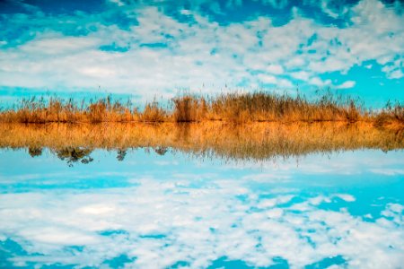 Landscape Photography Of Sky Reflect To Body Of Water photo