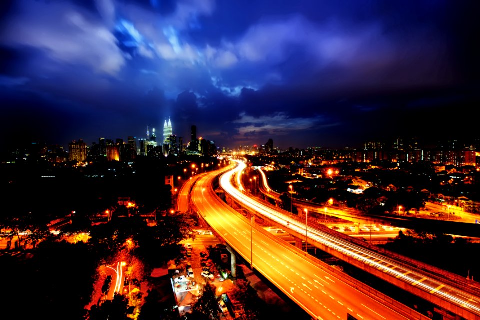 Aerial Photography Of City During Night