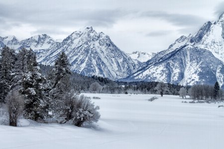 Winter Snow Mountainous Landforms Mountain Range photo