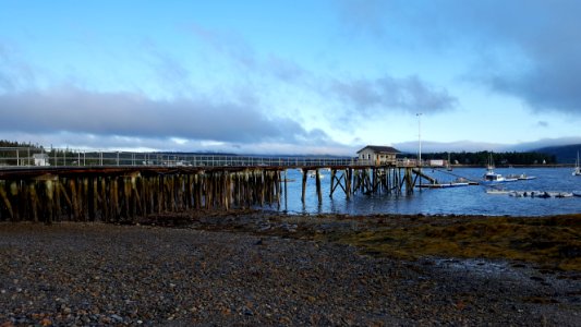 Sky Cloud Sea Pier photo