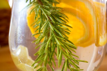 Drink Lemonade Herb Garnish