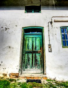 Green Window Door Wall