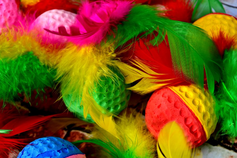 Yellow Feather Carnival Material