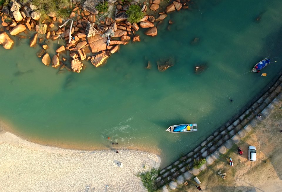 Aerial Photography Of Boat Sailing