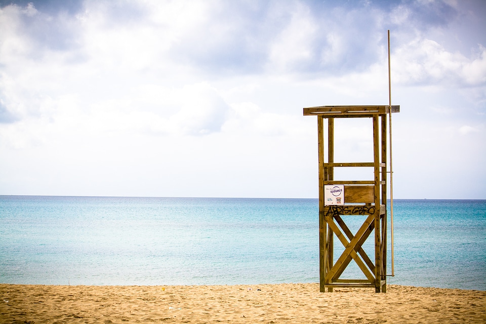 Lifeguard on duty tower recovery tower