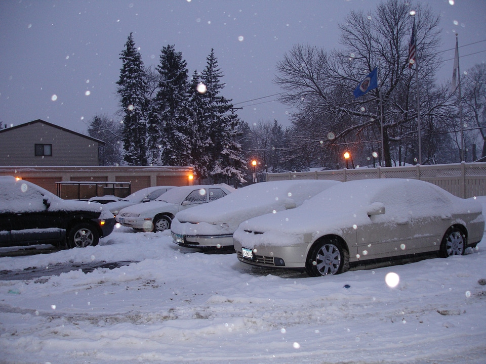 Snow covered snowy