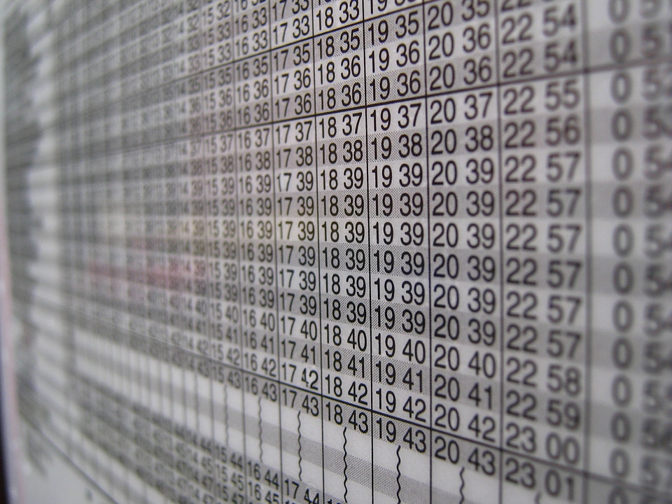 Departure times plan schedule