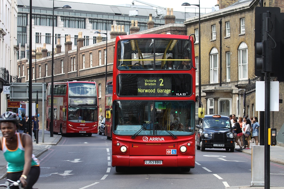 Traffic double decker red