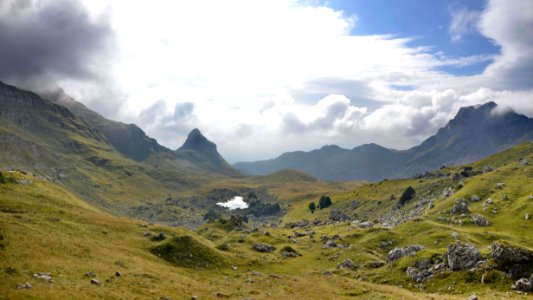 Highland Mountainous Landforms Mountain Valley photo