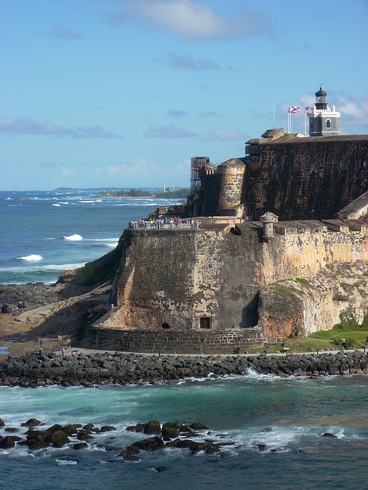 Old san juan ocean cliff photo