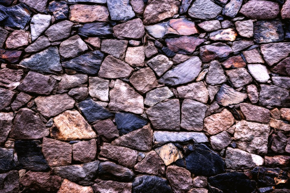 Grey And Brown Brick Wall