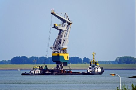 Waterway Water Transportation Crane Vessel Floating Transport photo