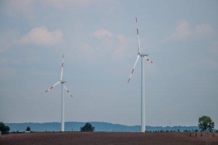 Wind Farm Wind Turbine Sky Windmill photo