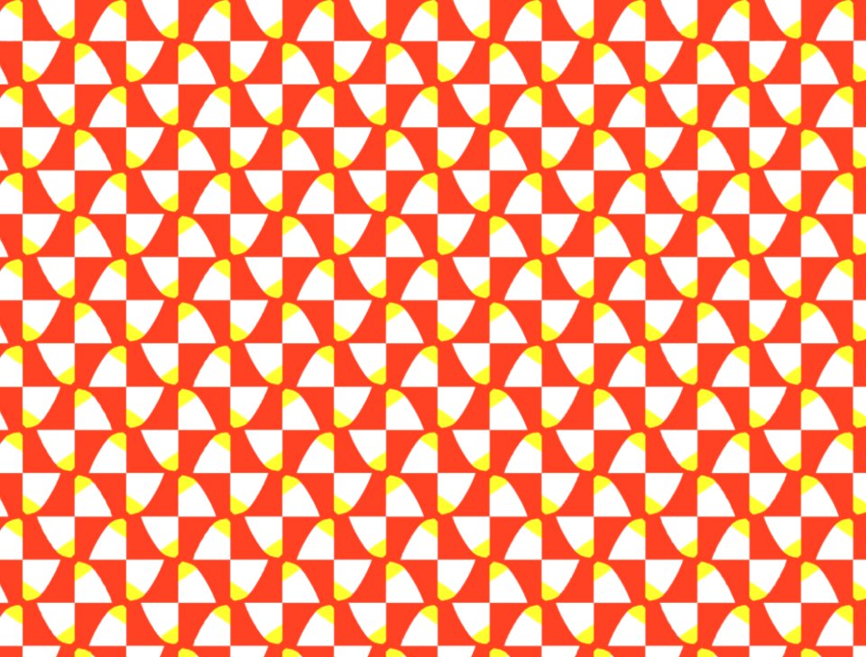 Yellow Pattern Symmetry Line
