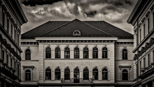 Landmark Building Black And White Classical Architecture photo