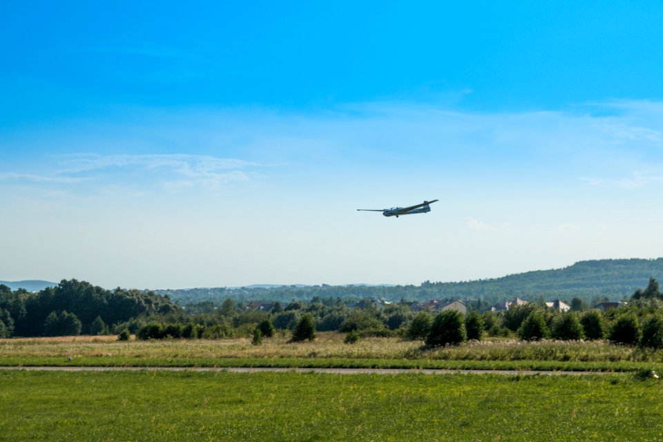 Sky Airplane Flight Field