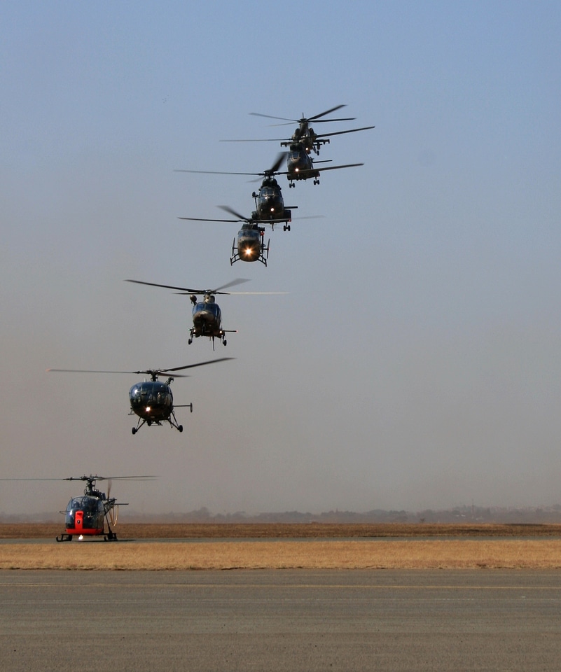 Blue sky tarmac rotors