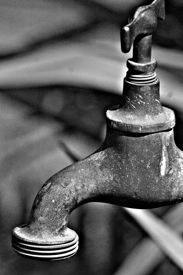 Metal bare dilapidated