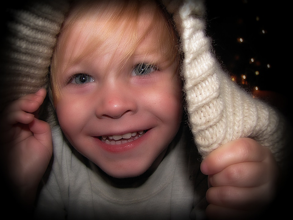 Childhood person peekaboo