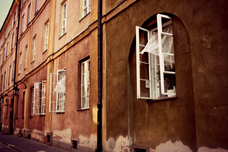 Town Alley Building Window