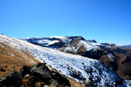 Mountain Mountainous Landforms Ridge Snow photo