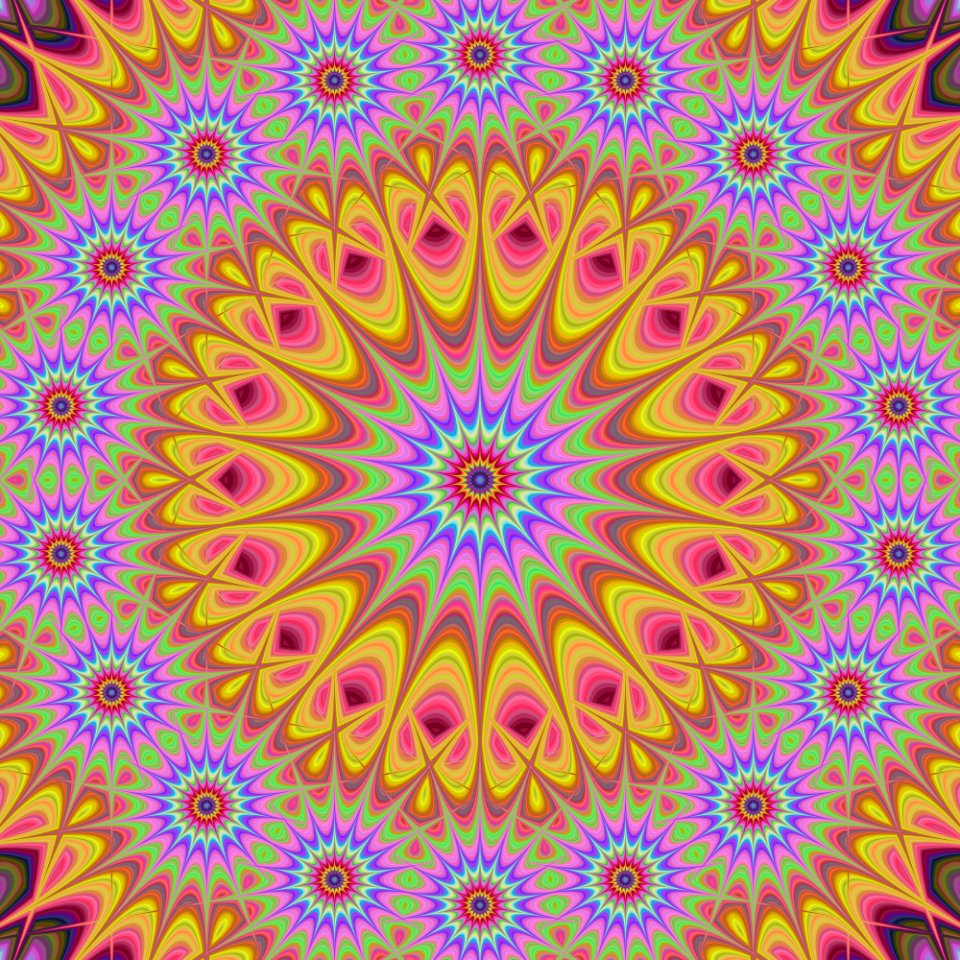Flower Pattern Purple Symmetry