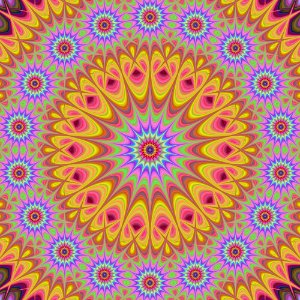 Flower Pattern Purple Symmetry photo