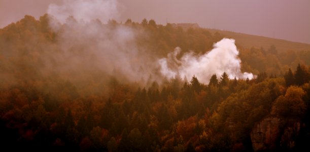 Wildfire Sky Mist Atmosphere