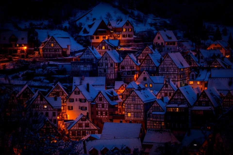 Sky Town Landmark Night