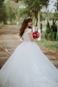 Photo Of A Woman In Her Wedding Dress photo