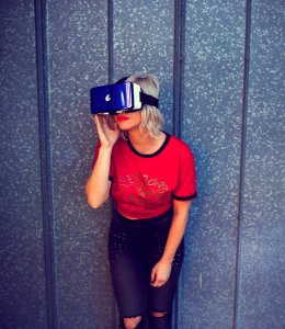 Photo Of A Woman Wearing Virtual Reality Headset
